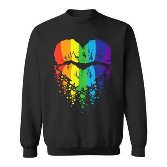 Labios Del Orgullo Corazones Con Los Colores Del Arco Iris Camisa de entrenamiento - Regaloses