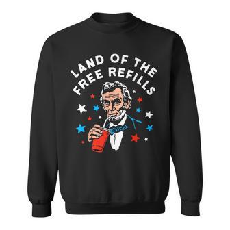 Land Of The Free Refills Vintage Lincoln Retro Sweatshirt - Thegiftio UK