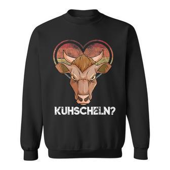 Landwirt Bauer Kuh Kühe Landwirtschaftpruch Kuhscheln Sweatshirt - Seseable