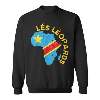 Leopards African Map Of Dr Congo Sweatshirt - Thegiftio UK