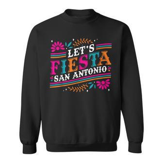Let's Fiesta San Antonio Cinco De Mayo Mexican Party Sweatshirt | Mazezy