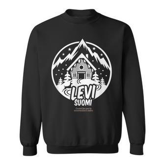 Leviuomi フィンランド スキーロッジとスキーリゾートの名前 Levi スウェットシャツ - Kawaiitshirt
