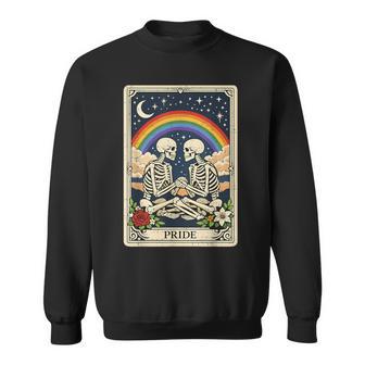 Lgbt Tarot Skeleton Gay Pride Lgbtq Equal Rights Transgender Sweatshirt - Thegiftio