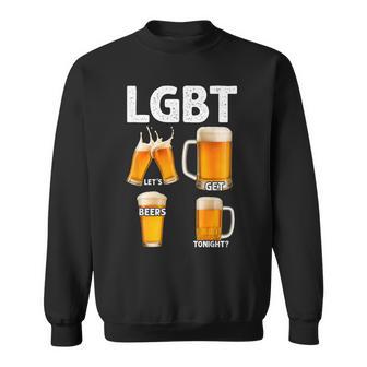 Lgbtq Let’S Get Beers Tonight Drink Night Time Sweatshirt - Thegiftio UK