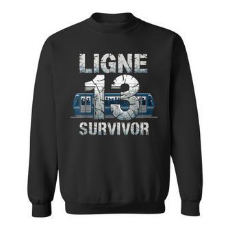 Ligne 13Urvivor Paris Metro Trainurpeuplé Humour Chaos Sweater e - Cadeauxyz