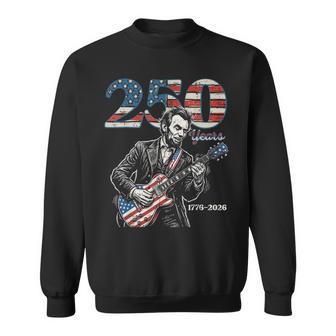 Lincoln Guitar Usa 250 Years 250Th Anniversary 4Th Of July Sweatshirt - Thegiftio UK