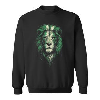 Lion Nigerian Nigeria Nigerian Flag Sweatshirt - Thegiftio UK