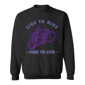 Live To Ride Ride To Live Regalo De Motocicleta Divertido Retro Camisa de entrenamiento - Regaloses