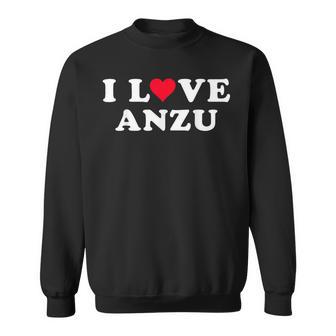 I Love Anzu マッチング 彼女&彼氏 あんず 名前 スウェットシャツ - Kawaiitshirt