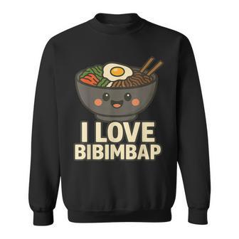I Love Bibimbap Dibujos Animados K-Food Amante Amor Comida Coreana Camisa de entrenamiento - Regaloses