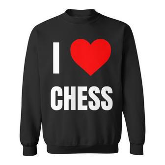 I Love Chess ハートギフト メンズ レディース キッズ アパレル 服 スウェットシャツ - Kawaiitshirt