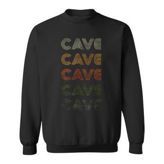 Love Heart Cave Grungeintage-Stilchwarze Höhle Sweatshirt - Seseable