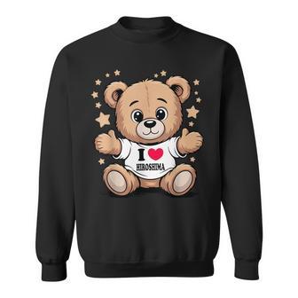 I Love Hiroshima Teddy Bear 広島大好きテディベア スウェットシャツ - Kawaiitshirt