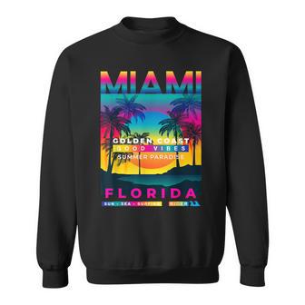 I Love Miami Miamiibes Illustration Graphic s スウェットシャツ - Kawaiitshirt