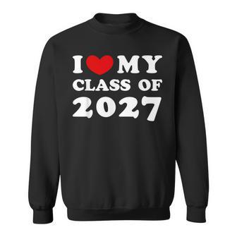 I Love My Class Of 2027 私は2027年のクラスが大好きで、2027年のクラスが好きです スウェットシャツ - Kawaiitshirt