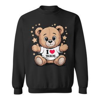 I Love Tsurumi Teddy Bear 鶴見テディベアが大好き スウェットシャツ - Kawaiitshirt