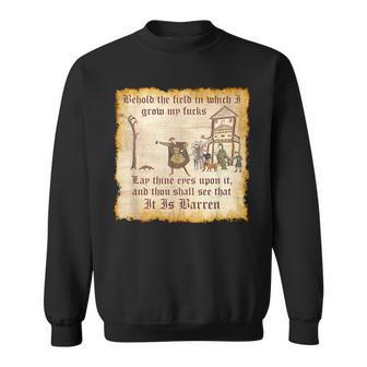 Lustig Mittelalterlichiehe Das Feld Zero Fucks Dank Meme Sweatshirt - Seseable