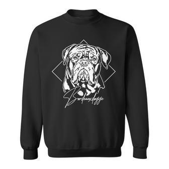 Lustige Bordeauxdogge Portrait Hundeportrait Hunde Sweatshirt - Seseable