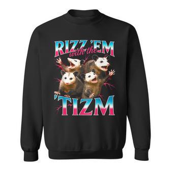 Lustiges Meme Mit Der Autistischen Opossum-Grafikon Rizz Em With The Tism Sweatshirt - Seseable