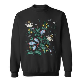 Magic Fish ファニー フィッシング フローラル ヴィンテージ ウクライナ ヴィシバンカ スウェットシャツ - Kawaiitshirt