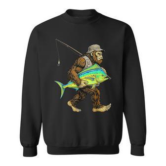 Mahi-Mahi Bigfoot Fisherman Saltwater Fishing Sasquatch Sweatshirt - Thegiftio UK