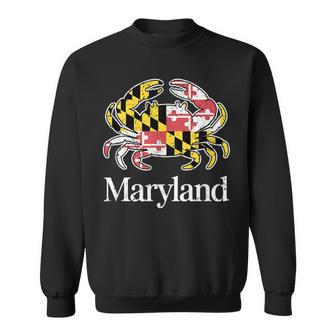 Maryland Crab State Flag Graphic Sweatshirt - Thegiftio UK