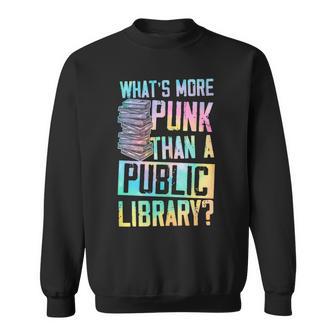 Más Punk Que Una Biblioteca Pública In Mangas Camisa de entrenamiento - Regaloses