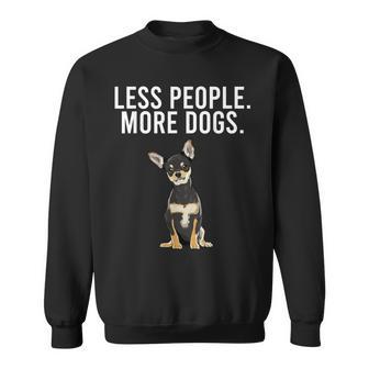 Meno Persona Più Cani Nero Chihuahua Felpa - Novitaregali