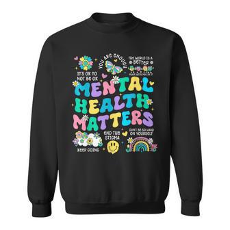 Mental Health Matters Awareness Therapy Human Brain Illness Sweatshirt - Thegiftio UK
