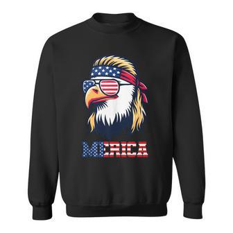 Merica Eagle Patriotic American Flag Usa 4Th Of July Sweatshirt - Thegiftio UK