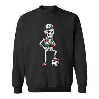 Mexican Flag Soccer Ball Skeleton Sweatshirt - Thegiftio UK
