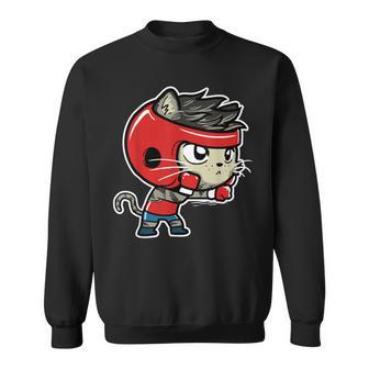 Mignon Kawaii Chat Boxe Boxeur Amateur De Chats Sweater e - Cadeauxyz