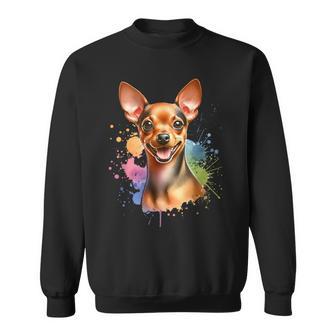 Miniatura Pinscher Dog Acuarela Obra De Arte Camisa de entrenamiento - Regaloses