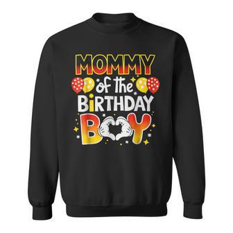 Mommy Of The Birthday Boy Family Party Birthday Sweatshirt | Mazezy