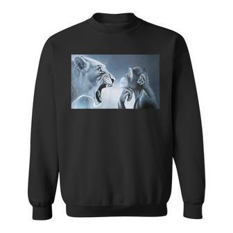 Monkey And Lion Ragebait Meme Sweater e - Cadeauxyz