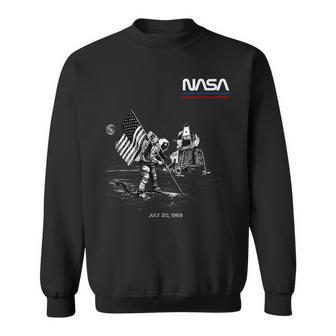 Nasaアポロミッション最初の月面着陸1969年7月20日レトロ スウェットシャツ - Kawaiitshirt