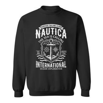 Nautica International Vintage Sailing Club Anchor Emblem Sweatshirt - Thegiftio UK