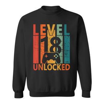 Niveau 18 Débloqué Gamer Anniversaire Gaming Anniversaire Garçons Cadeaux Sweater e - Cadeauxyz