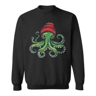 Octopus Wearing Beanie Sweatshirt - Thegiftio UK
