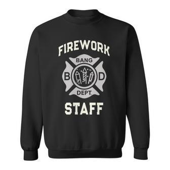 Official Firework Staff 4Th Of July Safety Crew Technician Sweatshirt - Thegiftio UK
