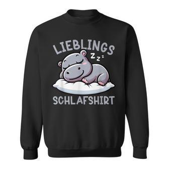Offizielleschlaf Nilpferd Lustiges Pyjama Chillen Sweatshirt - Seseable