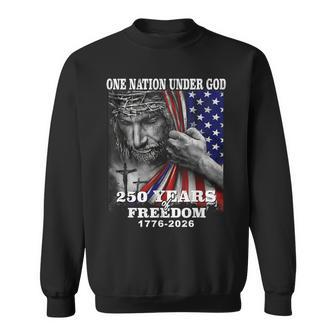 One Nation Under God 250 Years Of Freedom Sweatshirt - Thegiftio UK