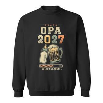 Opa 2027 Loading Babyflasche Ladebalken Werdender Opa Sweatshirt - Geschenkecke