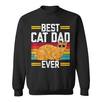 Orange Cat Best Cat Dad Ever Orange Tabby Cat Sweatshirt | Seseable UK