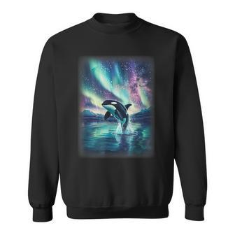 Orca T Mit Einem Nordlicht-Orca Sweatshirt - Seseable