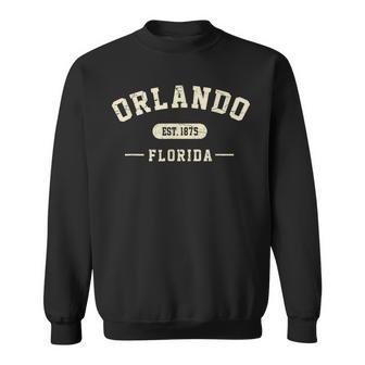 Orlando Florida Est 1875 Vintage Retro Athletic Style Sweatshirt - Thegiftio UK