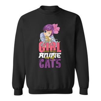 Otakuólo Una Chica Que Ama El Anime Y Los Gatos Kawaii Camisa de entrenamiento - Regaloses