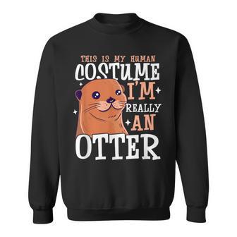 Otter Cadeau Pour Loutre De Mer Furet Loutre De Poisson Animal Sweater e - Cadeauxyz