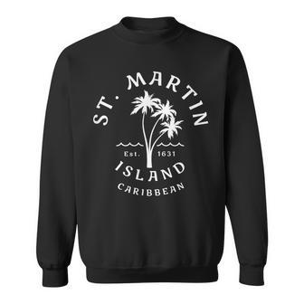Palmier Rétro Cool Det Martin Des Caraïbes Sweater e - Cadeauxyz