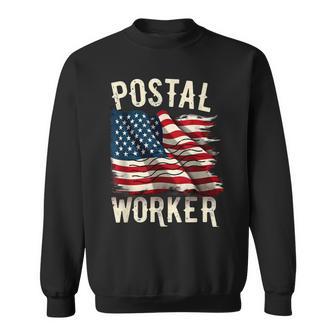 Patriotic American Flag Postal Worker Sweatshirt - Thegiftio UK